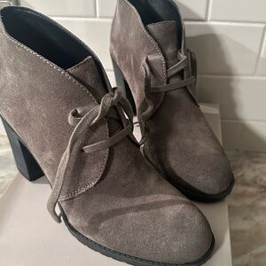 Franco Sarto Women's Gray Suede Ankle Boots